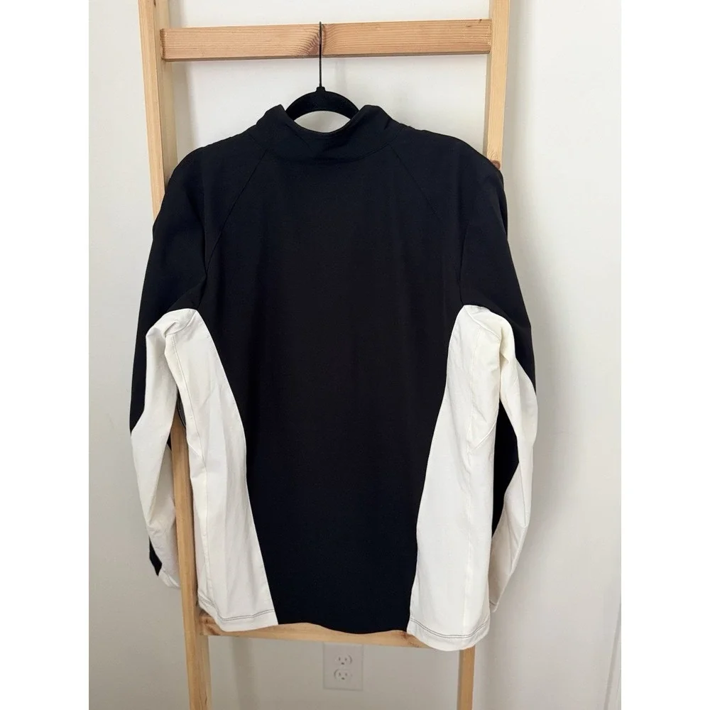 Speedo‎ Men's Boom Force Stretch Warm Up Swim Jacket Black Off White Size Large